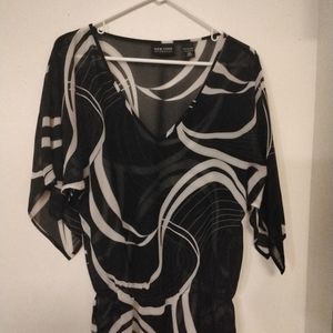 New York Women Sheer Coverup top/ pullover shirt
